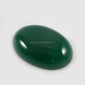 พลอยโมราสีเขียวธรรมชาติ17X23มม.,พลอยขัดทรงรี - Product Image 1