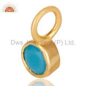 Or Plaqué 925 Sterling Argent Turquoise Pierres Précieuses Pendentif Bijoux Grossiste - Product Image 2