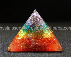 Orgon piramidi 7 çakra katmanlı sıcak toptan orgon piramitleri yüksek kaliteli manevi orgon ürünleri yeni Logo kristaller kaynağı - Product Image 4