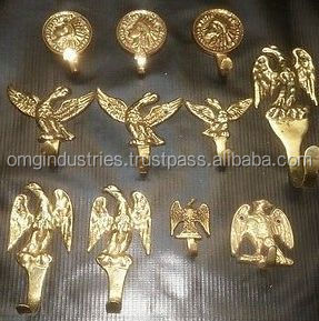 OMG các ngành công nghiệp bán chạy nhất Fleur de Lys kim loại Brass rèm móc hàng đầu bán đồng bằng kết thúc Tie trở lại móc - Product Image 3