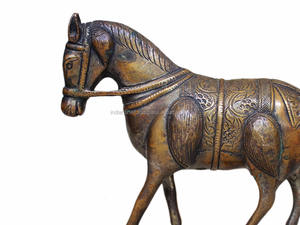 Figura decorativa hecha a mano de bronce indio, estatua de caballo de latón, decoración del hogar, artículos de regalo, SMA-23 de 6,1x4,7 pulgadas - Product Image 4