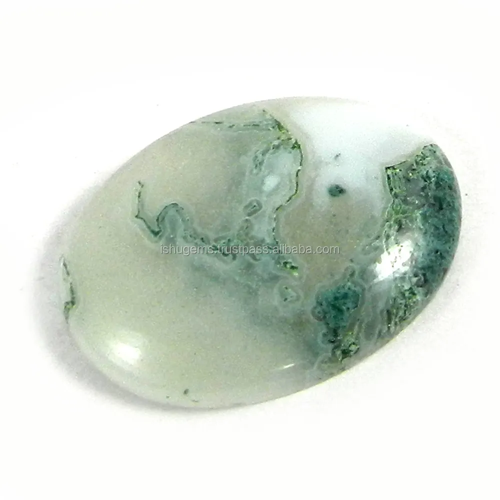 Best Quality Moss Agate 20x26mm Oval Cabochon 3.95 gms Loose Gemstone IG1524