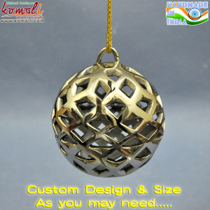 Cobre níquel plateado de metal adornos de Navidad decoración Bola de adorno de diseño personalizado grabado - Product Image 5