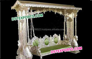 Balançoire de mariage en bois Sankheda avec chaises balançoires de mariage Jhoola sièges pour mariée marié mariage musulman prix de gros USA - Product Image 5