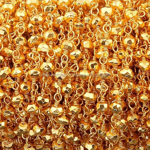 ทองไพไรต์พลอยลูกปัดโซ่ - Product Image 3