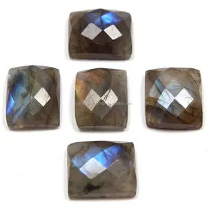 ฟรีขนาดสี่เหลี่ยมผืนผ้ารูปร่างด้านหนึ่งตรวจสอบการตัดที่มีคุณภาพสูง Labradorite