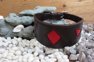 Colliers de chien en cuir de luxe à motif solide avec décoration de rivet personnalisée pour la formation-Colliers pour animaux de compagnie en gros - Product Image 2