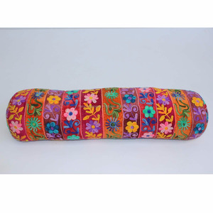 <b>Yoga</b> Velvet Hand Embroidery Cylindrical <b>Yoga</b> <b>Bolster</b> Pillows - Product Image 2