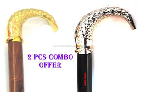 Bastón de Paseo Antiguo Náutico con Mango de Latón en Forma de Pez, Hecho a Mano, Pulido, con Grabado Impreso - Product Image 3