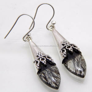 Women's Classic 925 Sterling Silver Black Tiger's Eye Gemstone <b>Stud</b> <b>Earrings</b> for Weddings Parties Anniversaries-Gift for - Product Image 1