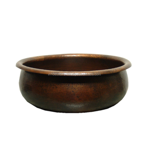 Bols de pédicure en métal cuivre martelé Bol de pédicure décoratif en cuivre antique en métal - Product Image 1