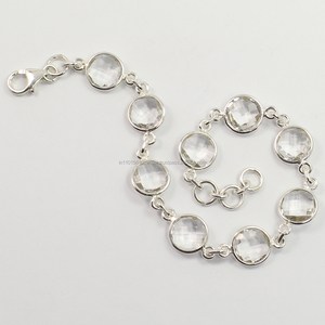 สร้อยข้อมืออัญมณีธรรมชาติที่มีเสน่ห์925เงินสเตอร์ลิงสำหรับผู้หญิงของขวัญปาร์ตี้ขายส่งราคาโรงงานซื้อออนไลน์ - Product Image 1