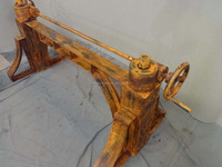 Mecanismo de manivela de estilo americano moderno industrial Levantamiento manual Metal remachado Comedor desgastado Hogar CafeD Base de mesa de comedor