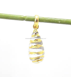 Electroplated คริสตัล11X23มิลลิเมตรรูปทรงกรวยชุบทองคริสตัลจี้ - Product Image 4