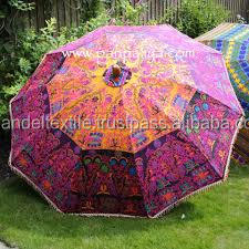Jardín paraguas gran tamaño Vintage jardín paraguas bordado de algodón Patio sombrilla Parasol paraguas boda decoración - Product Image 3