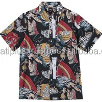 Conçu sur mesure Chemises hawaïennes d'été décontractées en satin grande taille pour hommes Impression par sublimation respirante - Product Image 3