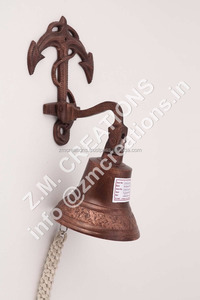 Métal Tenture Murale Gong Porte Cloche Restaurant Entrée Cloche avec Ancre Design Religieux Décoratif Couloir Thème Musique - Product Image 5