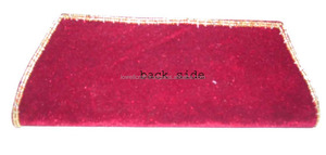 Lowellcraft Indian Bridal Clutch Purse with Zircon & Dabca Work <b>Red</b> Polyester Made in Delhi - Product Image 4
