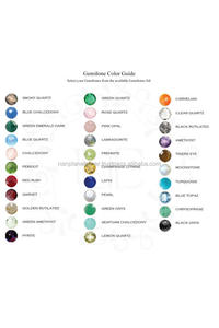 Lunette de pierres précieuses colorées, ensemble avec un pendentif de charme original - Product Image 3