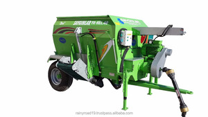 TRACTEUR PTO Vache ACTIONNÉ L'alimentation Mélange Wagon 3m3 CHARIOT de MÉLANGEUR D'ALIMENTATION DE VIS HORIZONTALE - Product Image 2