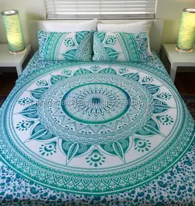 Meilleure qualité coton tissu Mandala tapisserie tenture murale bohème couvre-lit tapisseries de fournisseur indien