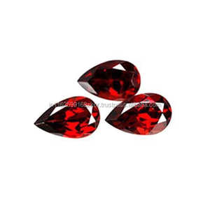 Meilleur haut la plus qualité grenat naturel pierres précieuses en vrac couleur rouge coupe de poire semi-précieuse formes de poire fabrication de bijoux pierre - Product Image 2