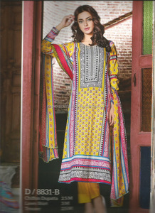 Trajes de césped clásicos pakistaníes Vestidos de algodón estampados - Product Image 4