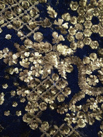100% Polyester Paillettes Broderie Tissu Respirant Brodé pour Textiles De Maison Sacs De Mariage Jouets Voiture Décoratif Tissé