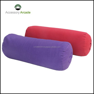 เบาะรองนั่งโยคะทรงกระบอก ผ้าฝ้ายทวิลล์ด้านนอก บรรจุด้วยเปลือกบัควีทและใยฝ้าย - Product Image 2