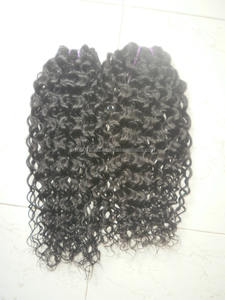 Unprocessed Indian Virgin Remy Human <b>Hair</b> Jerry Curly Machine Weft <b>Extensions</b> at Factory Prices - Product Image 2