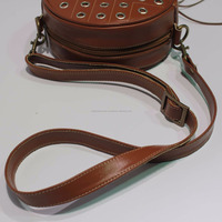 Sac à bandoulière bohème pour femme en cuir PU, style ethnique, avec fermeture éclair, sangle unique, forme ronde, pour toutes les saisons