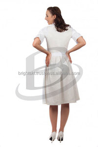 Robe Dirndl sur mesure vintage longueur cheville 100 % coton avec soutien-gorge intégré, écologique, infroissable, grandes tailles, traditionnelle - Product Image 2