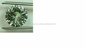 Piedra de fútbol de amatista verde de corte cóncavo de alta calidad, diseño elegante único, luz, piedras preciosas sueltas semipreciosas naturales más vendidas - Product Image 2