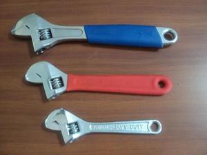 Clé à molette réglable en acier au carbone forgé, tête polie chromée, capacité de couple de 1000 lb-in, qualité industrielle - Product Image 1