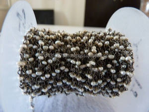 Cadena de Cuentas de Piedra Facetadas Rondelle, Gemas de Primera Calidad Blancas y Negras, Certificadas por Terceros, para Joyería - Product Image 2