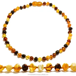 Top quality baby teething necklaces from natural Baltic amber.