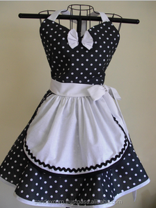 ผ้ากันเปื้อนลูกไม้เอวสีชมพูสวยงามมีคุณภาพสามารถซักได้สำหรับตลาดอินเดีย - Product Image 4