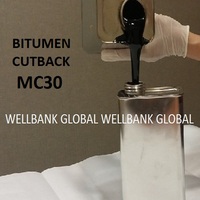 Bitume Cutback MC30, ciment bitumineux combiné à un diluant pétrolier à volatilité intermédiaire, grades MC-30, MC-70, MC-250, M