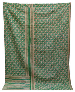 Wholesale Handmade <b>Bedding</b> Blanket <b>Vintage</b> Floral Sari Kantha Throw - Product Image 3