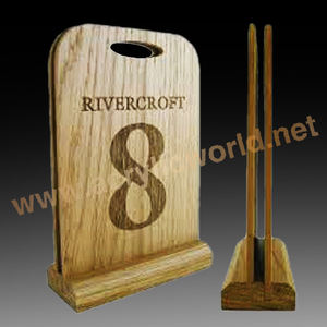 Soporte de menú con tapa, estante de señal de menú de madera - Product Image 3