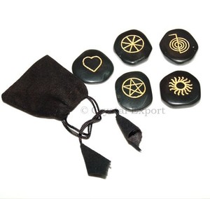 น้ำพุหินอาเกตสีดำแกะสลักลายเพแกน วิคคา ของที่ระลึกจากอัญมณี-CrystalExport.com - Product Image 1
