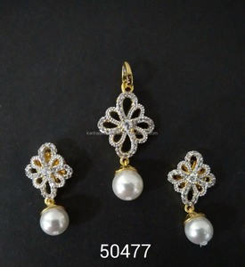 Pendentif en diamant plaqué 2 tons, vente en gros en gros, en inde et américain, 50477 - Product Image 1