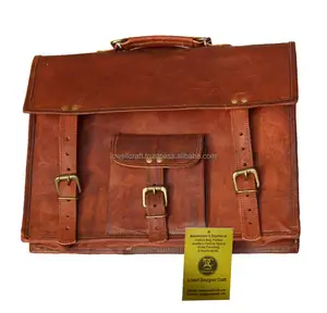 Genuine Bohemian Geometric <b>String</b> Closure Satchel Leather <b>Bag</b>-Multifunction Organizer with Custom Logo - Product Image 1