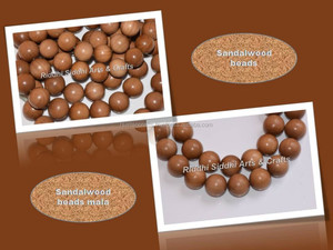 Sándalo Mala Rosario hindú Cuentas de madera Cuentas sueltas joyería de moda - Product Image 2