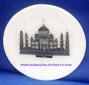 Assiettes en marbre blanc du Taj Mahal - Product Image 1
