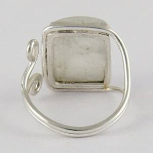 Joli Look !! Bagues en argent Sterling 925 pierre de lune arc-en-ciel, bijoux en argent 925 - Product Image 4