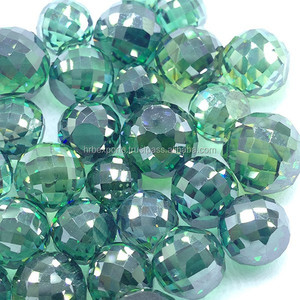 สร้อยคอโมอิสซาไนต์หลากสีสัน ลูกปัดโมอิสซาไนต์ สีเขียว, เหลือง/น้ำตาล/ช็อกโกแลต สร้อยคอเงินแท้ 925 - Product Image 3