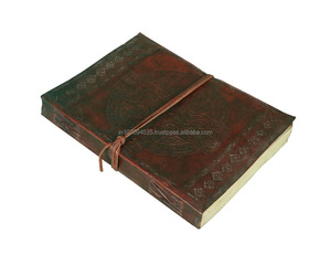Handmade Celtic Cross Embossed 100% Genuine Leather Brown Journal Notebook And Sketch Book <b>Diary</b> Religious Gifts For Men & Women - Product Image 3