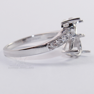 แหวนอัญมณีรูปลูกแพร์ทำมือ925เป็นของขวัญสำหรับผู้หญิงแหวนหมั้นกึ่งภูเขาทำด้วยมือสินค้าขายดีทุกขนาด - Product Image 6