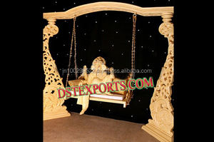 มหาราชาแต่งงานอินเดีย Jhula ไม้สักเวที Mehndi แกว่งแต่งงาน Jhula สำหรับการตกแต่งเวที - Product Image 6